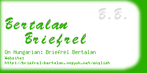 bertalan briefrel business card